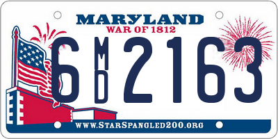 MD license plate 6MD2163