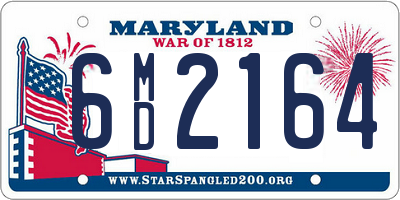 MD license plate 6MD2164