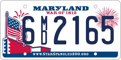 MD license plate 6MD2165