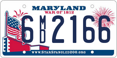 MD license plate 6MD2166