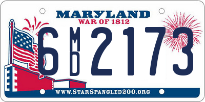 MD license plate 6MD2173