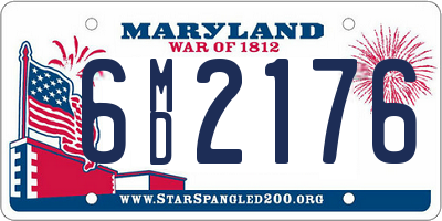 MD license plate 6MD2176