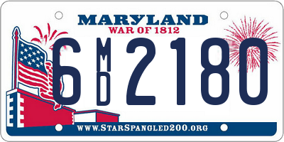 MD license plate 6MD2180