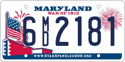 MD license plate 6MD2181