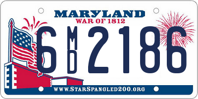 MD license plate 6MD2186