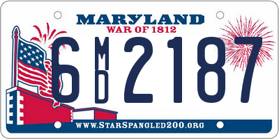 MD license plate 6MD2187