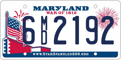 MD license plate 6MD2192
