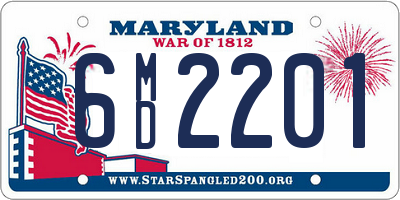 MD license plate 6MD2201