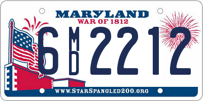 MD license plate 6MD2212