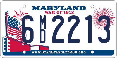 MD license plate 6MD2213