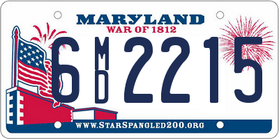 MD license plate 6MD2215