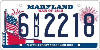 MD license plate 6MD2218