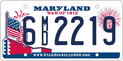 MD license plate 6MD2219