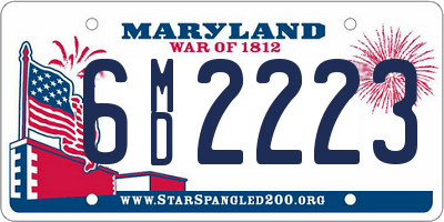 MD license plate 6MD2223