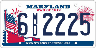 MD license plate 6MD2225