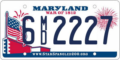 MD license plate 6MD2227