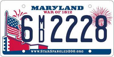 MD license plate 6MD2228