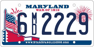 MD license plate 6MD2229