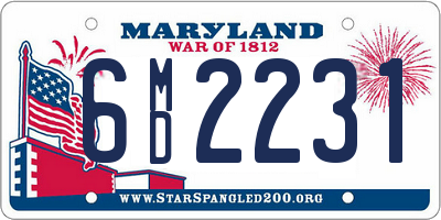 MD license plate 6MD2231