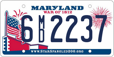 MD license plate 6MD2237