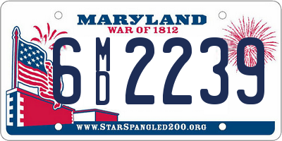 MD license plate 6MD2239