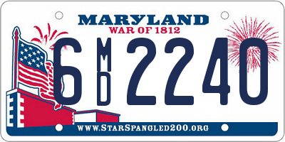 MD license plate 6MD2240