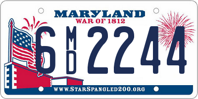 MD license plate 6MD2244