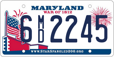 MD license plate 6MD2245