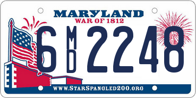 MD license plate 6MD2248