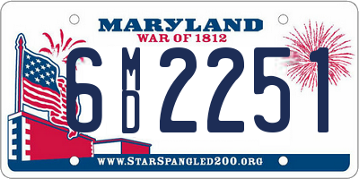 MD license plate 6MD2251