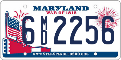 MD license plate 6MD2256