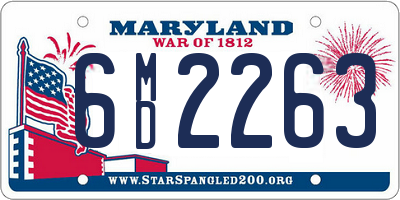 MD license plate 6MD2263