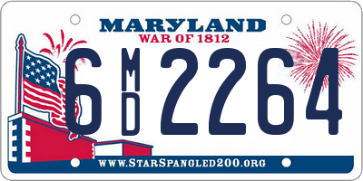 MD license plate 6MD2264