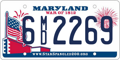 MD license plate 6MD2269