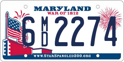 MD license plate 6MD2274