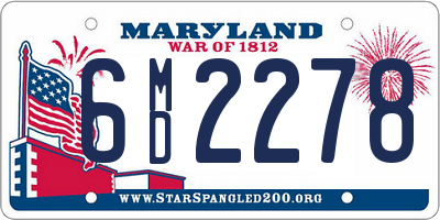 MD license plate 6MD2278