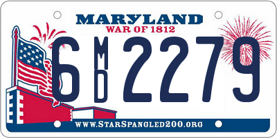 MD license plate 6MD2279