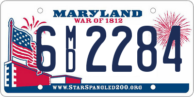 MD license plate 6MD2284