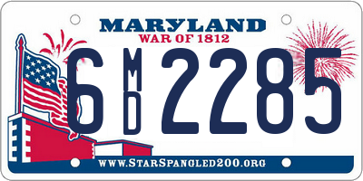 MD license plate 6MD2285