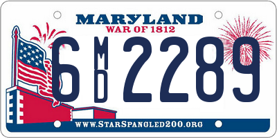 MD license plate 6MD2289