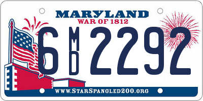 MD license plate 6MD2292