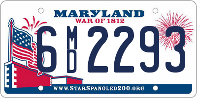 MD license plate 6MD2293