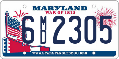 MD license plate 6MD2305