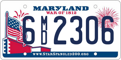 MD license plate 6MD2306