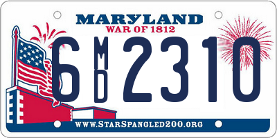 MD license plate 6MD2310