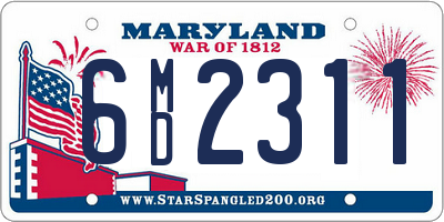 MD license plate 6MD2311