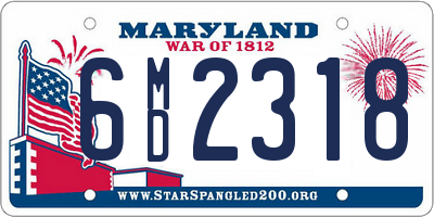 MD license plate 6MD2318