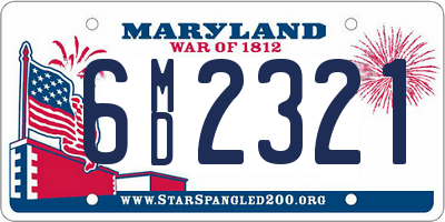 MD license plate 6MD2321