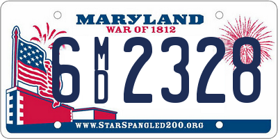 MD license plate 6MD2328