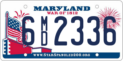 MD license plate 6MD2336